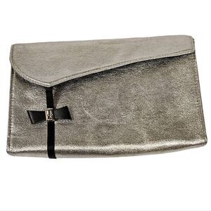 Vintage Thierry Mugler Large Silver Clutch see measurements